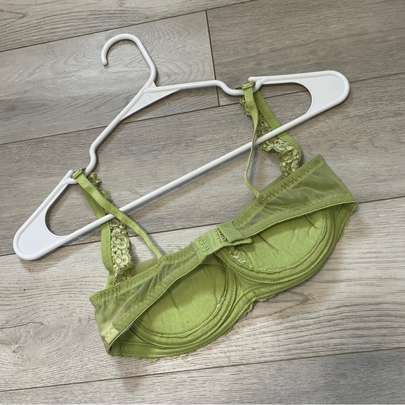Fruit de la Passion Bra floral lace underwire womens Green (size 34C) feminine - Picture 2 of 4